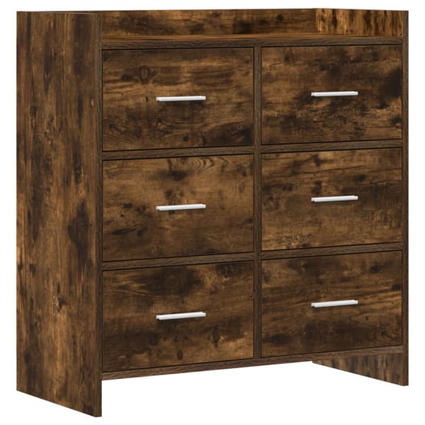 Sideboard Rökt ek 75 x 33 x 80 cm Konstruerat trä