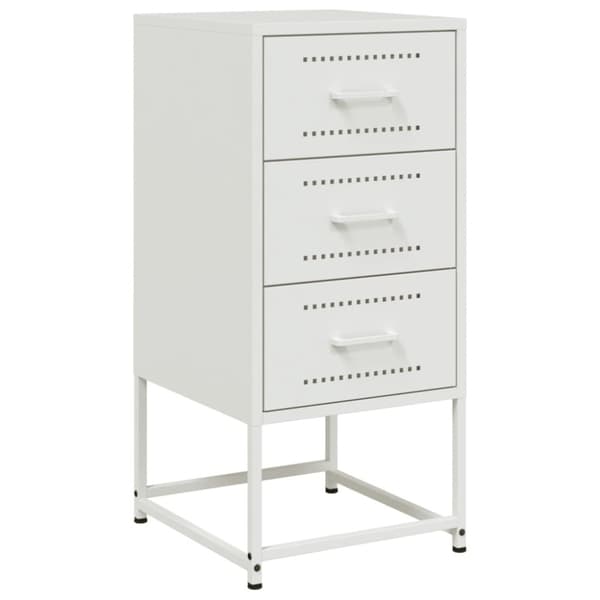 Sängbord 2 st vit 36x39x78 cm stål