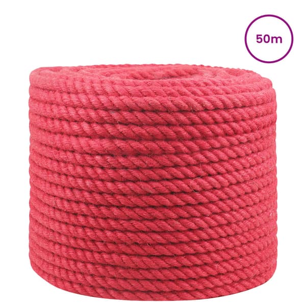 Juterep Röd 100% Tossa jute