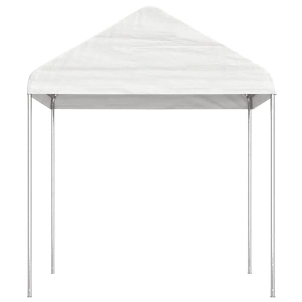 Paviljong med tak vit 13,38x2,28x2,69 m polyeten