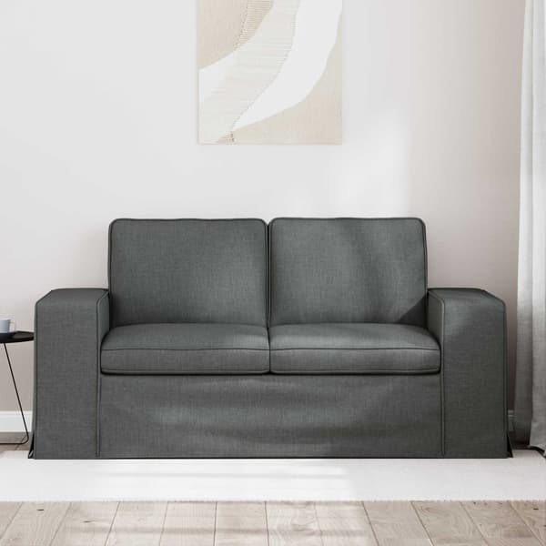 Soffa Mörkgrå 162 x 80 x 82 cm tyg