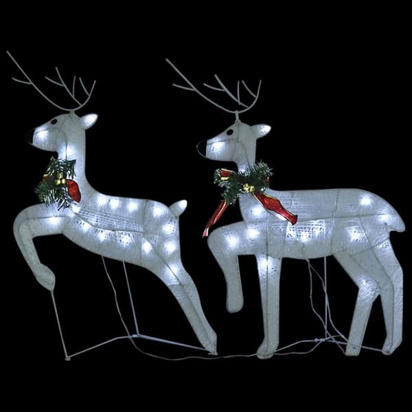 Julrenar 2 st vit 40 lysdioder
