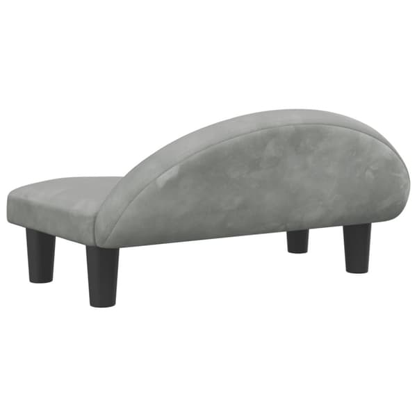 Hundbädd ljusgrå 70x52x30 cm sammet