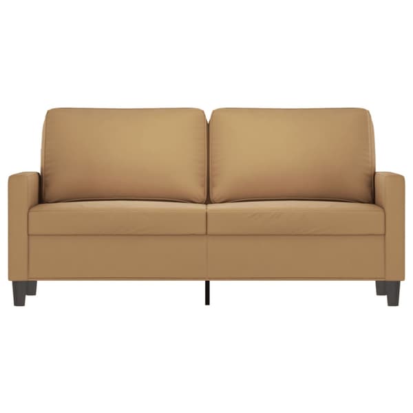 Soffa 2-sits brun 140 cm sammet