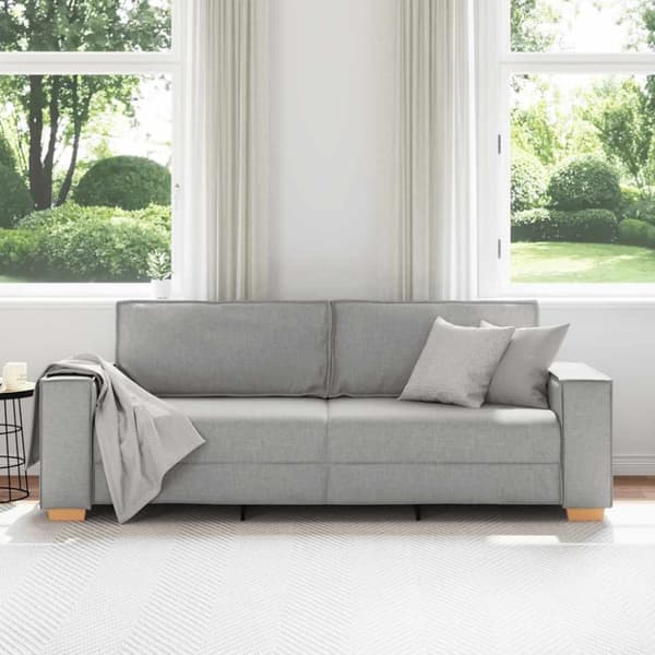 3-sitssoffa molngrå 220x78x84 cm tyg