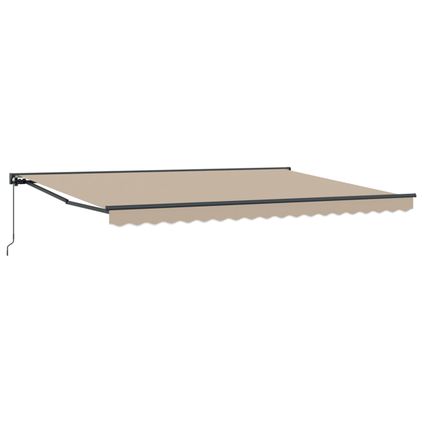 Markisram Beige 450 × 300 cm Polyester med PU-beläggning