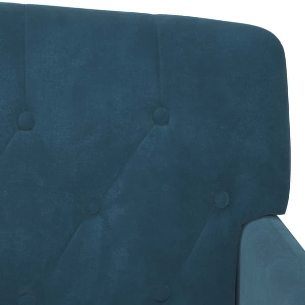 Loveseat med knapprapport Blå 111 x 65 x 79 cm Sammet