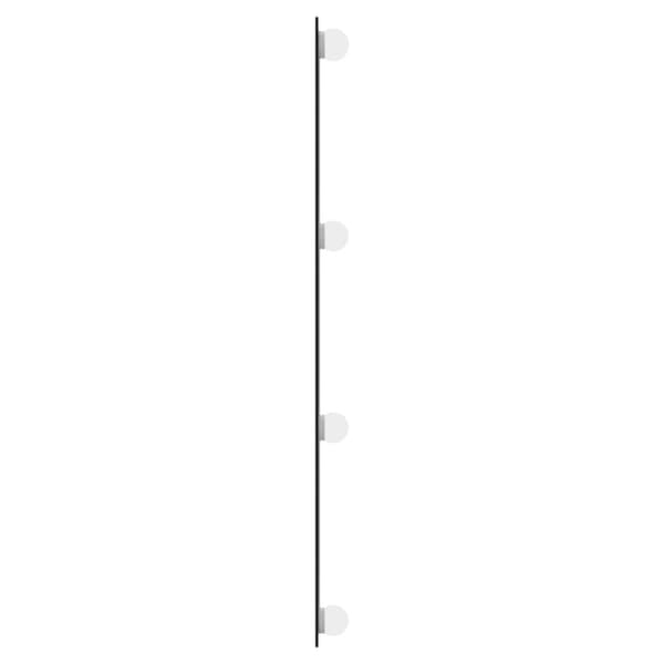 Väggspegel med LED-belysning 30x80 cm glas rektangulär