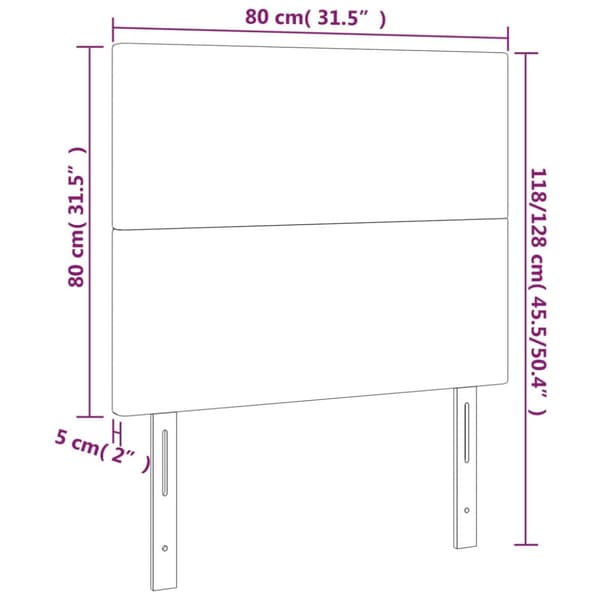 Sänggavel mörkgrå 80x5x118/128 cm sammet