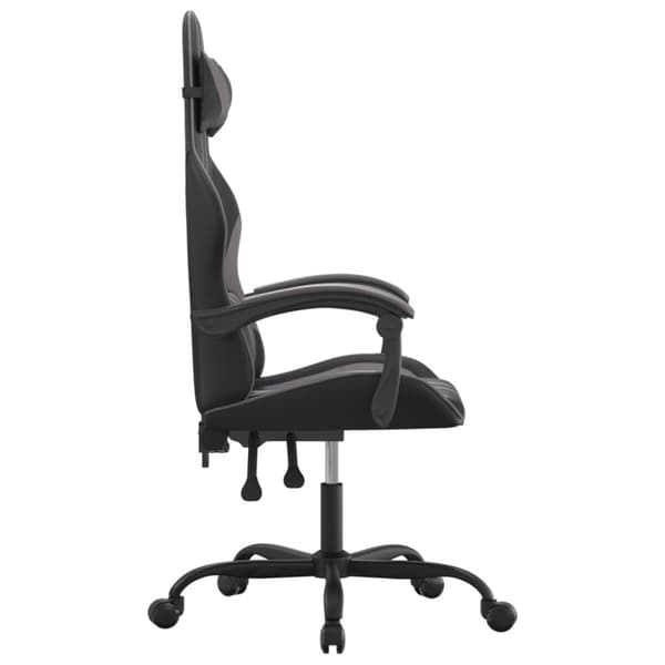 Gamingstol svart och grå konstläder