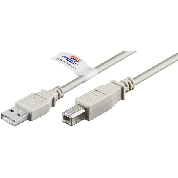 Goobay 50831 USB-kablar 2 m USB 2.0 USB A USB B Grå