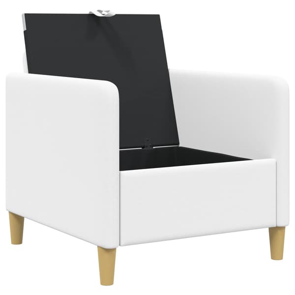 Soffa med förvaring Vit 72 x 78 x 87 cm Polyester