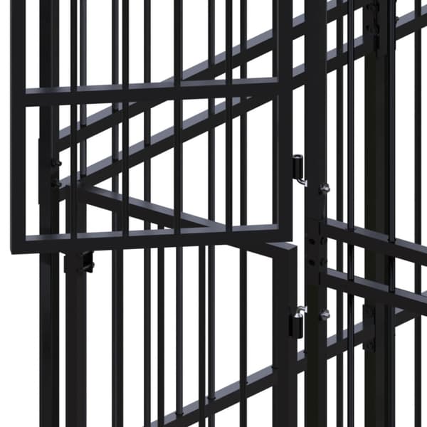 Hundgård för utomhusbruk stål 12,9 m²