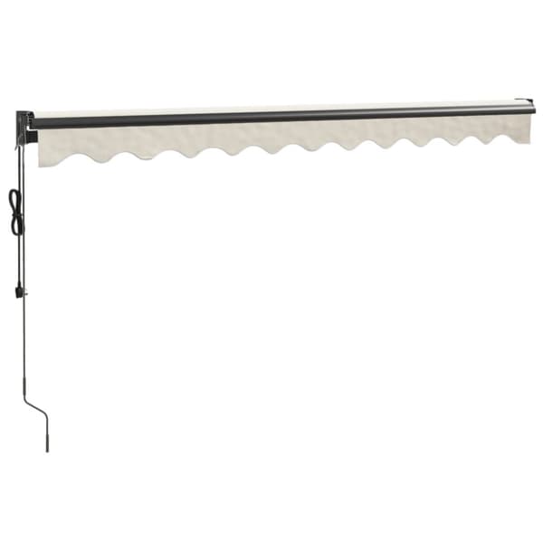 Automatisk infällbar markis gräddvit 3,5x2,5 m