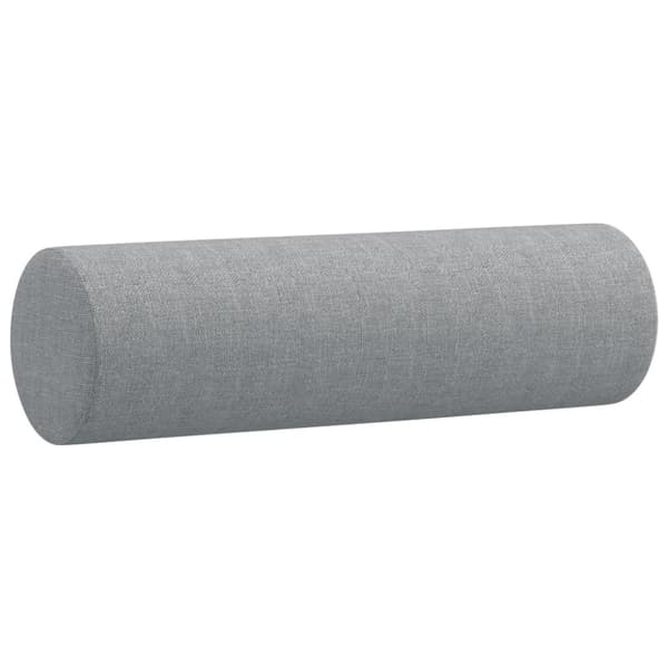 2-sits soffa med prydnadskuddar ljusgrå 120 cm tyg