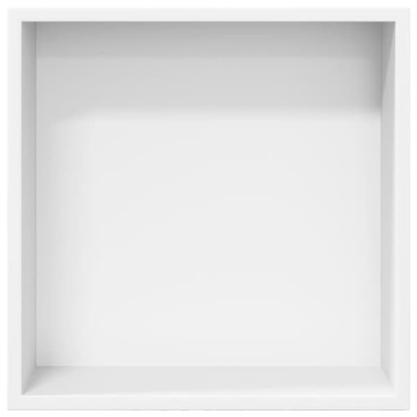 Duschnisch matt vit 32x32x9 cm rostfritt stål