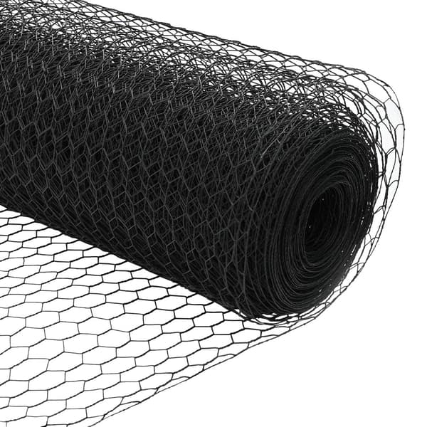 Hexagonstängsel Grå 1,4 x 10 m PVC