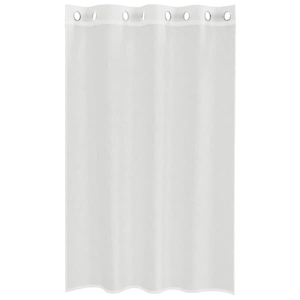 Voile gardiner med genomföringar 2 st vit