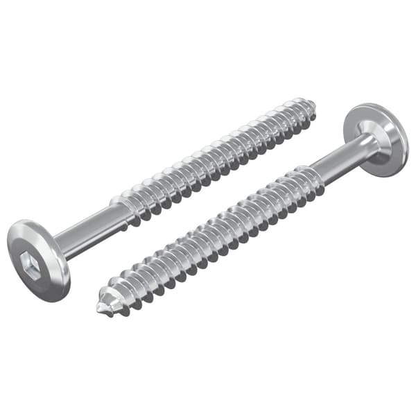 Träskruvar 2 pcs Silver M6 x 70 mm Stål