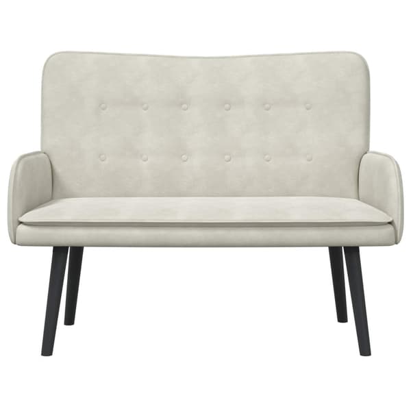Tvåsitssoffa Kräm 115 x 61 x 87 cm Sammet
