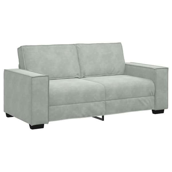 2-sitssoffa ljusgrå 180x78x84 cm sammet