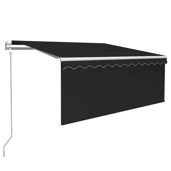 Automatisk markis vindsensor rullgardin LED 3,5x2,5m antracit