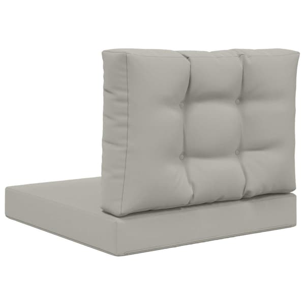Utomhus Soffa Kudde 2 pcs Grå Polyester