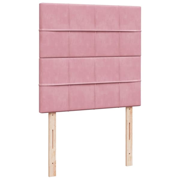 Ramsäng med madrass rosa 100x200 cm sammet