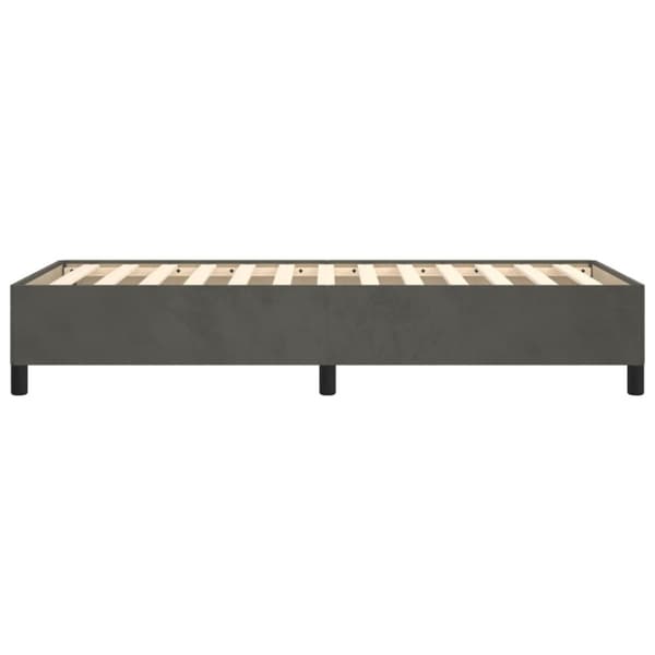Sängram utan madrass mörkgrå 100x200 cm sammet