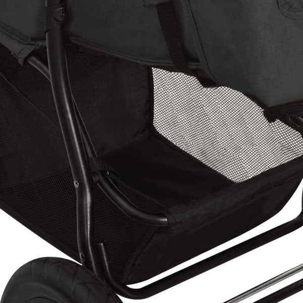 Barnvagn antracit stål