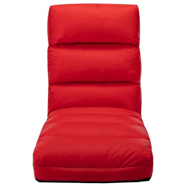 Golvstol vikbar röd konstläder