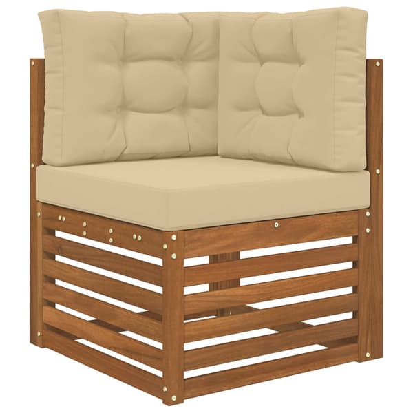 Utomhus Soffa Kudde 3 pcs Beige Polyester