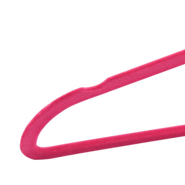 Klädgalgar 20 st halkfria rosa sammet