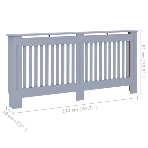 Elementskydd antracit 172x19x81,5 cm MDF
