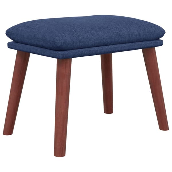 Fotpall blå 45x29,5x35 cm tyg