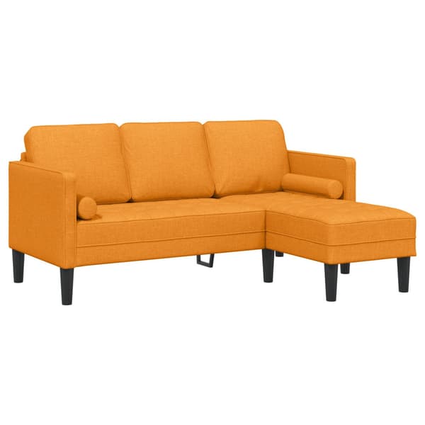 Soffset med kudde Mörkgul Polyester