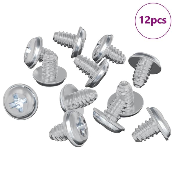 Låsskruvar 12 pcs Silver M4 x 5 mm Järn