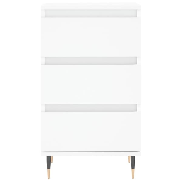 Byrå vit 40x35x70 cm konstruerat trä