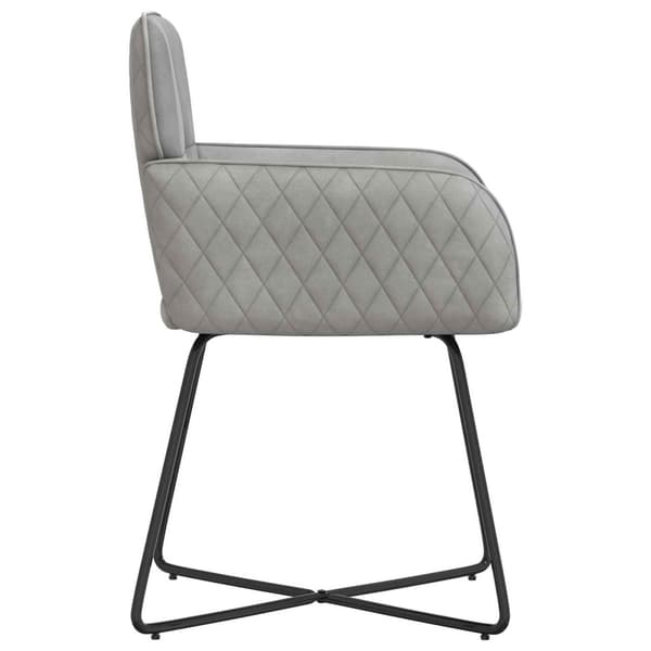 Matstolar 6 pcs Sammet Ljusgrå 59 x 56,5 x 86 cm