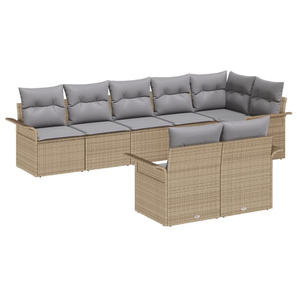 Trädgårdsoffset 8 st Beige konstrotting