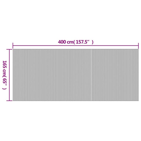 Rumsavdelare grå bredd 400 cm höjd 165 cm bambu