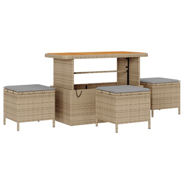 Trädgårdsoffset 14 pcs Beige konstrotting