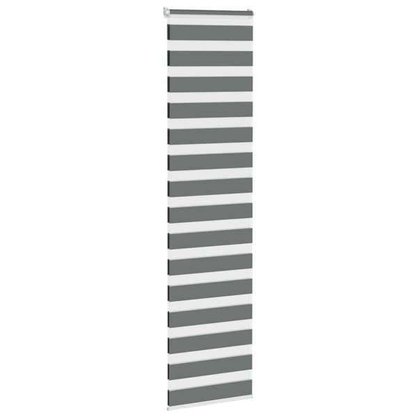 Rullgardin zebra mörkgrå 70x200 cm tyg bredd 65,9 cm polyester