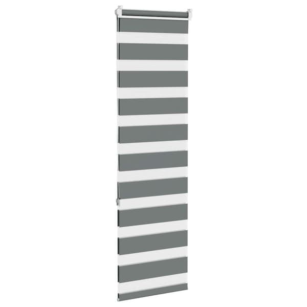 Rullgardin zebra mörkgrå 40x150 cm tyg bredd 35,9 cm polyester
