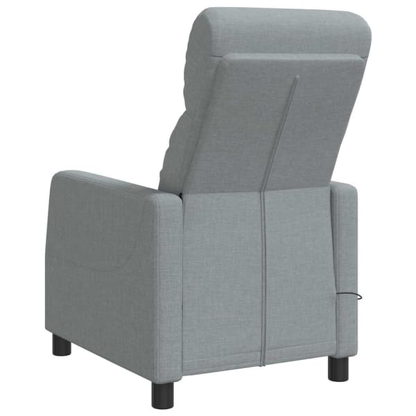 Massagefåtölj Ljusgrå Tyg