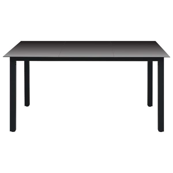Matgrupp för trädgården 7 delar svart