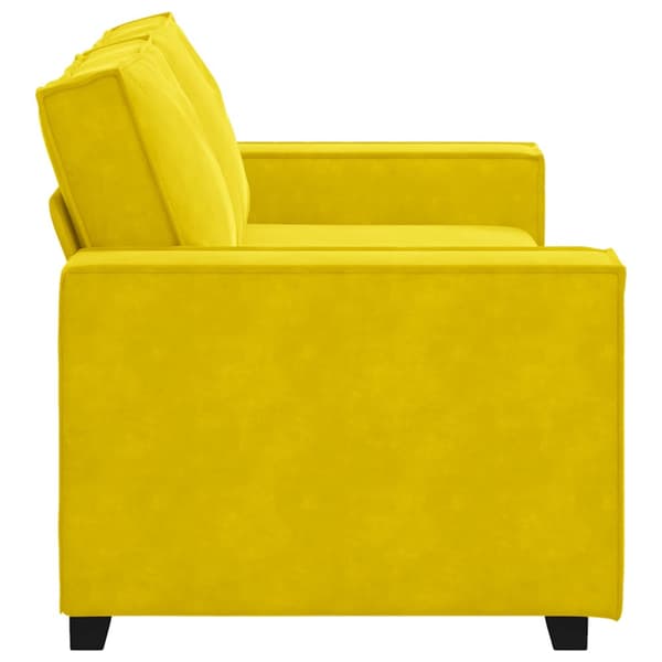 2-sitssoffa gul 180x78x84 cm sammet
