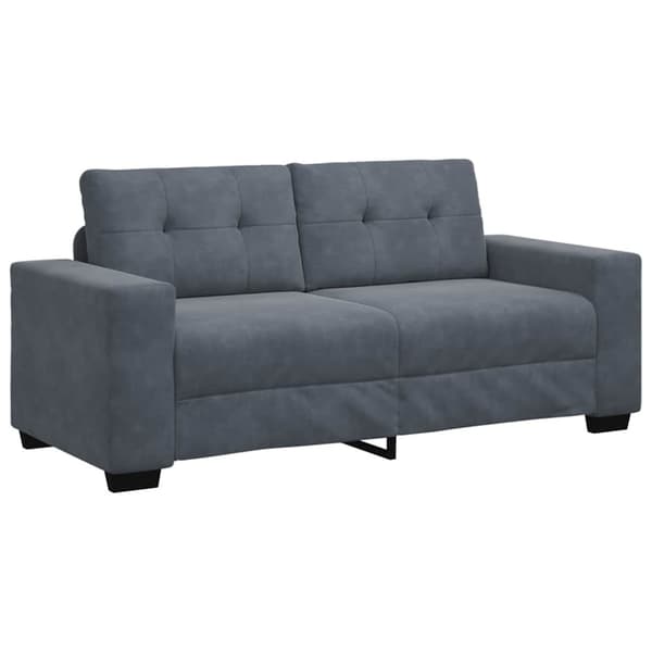 Loveseat soffa mörkgrå 180x77x82 cm sammet