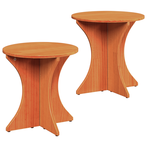 Kaffeebord 2 pcs Vaxbrun Massiv furu