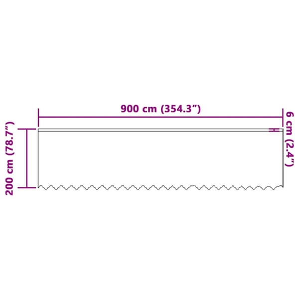 Spetsgardin med gardiner Blommor Vit 200 x 900 cm Polyester